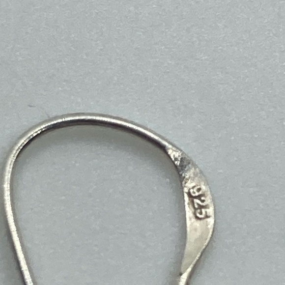 Vtg Sterling Silver Abstract Wavy Ball Dangle Earrings 1.7” - Picture 5 of 6